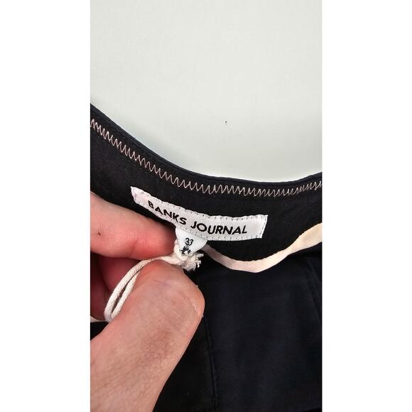 Banks journal 5" basic board shorts EUC cinch fly black white surf essential 33 - Picture 5 of 8